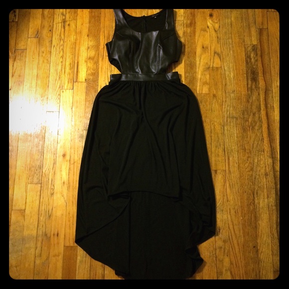 Derek Heart Dresses & Skirts - Vegan Leather High-Low Dress