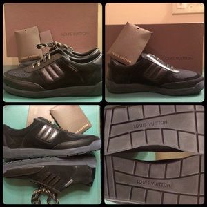 🌟SOLD🌟Louis Vuitton Black Suede&Leather Sneakers