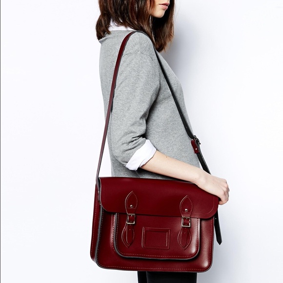 Cambridge Satchel Company Oxblood Patent Satchel