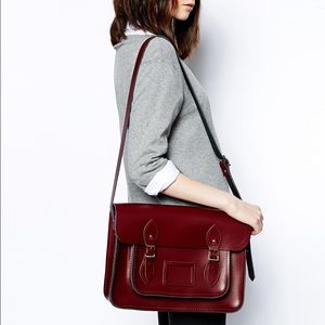 Cambridge Satchel Company Oxblood Patent Satchel