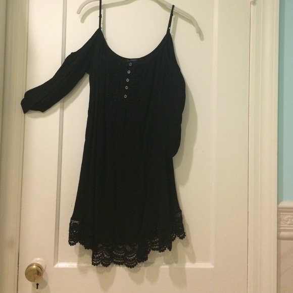 Long sleeve open shoulder dress