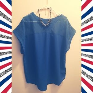 Sheer H&M blue top