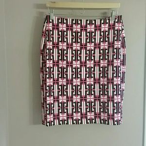 Hot pink, black and white skirt