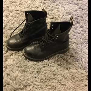 Black leather doc martens