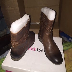 JustFab "Hayden" Brown Booties