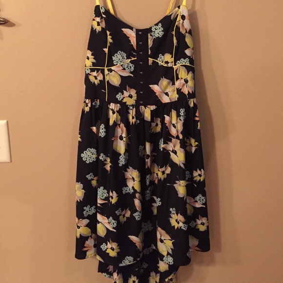 Black floral dress, never been work with tag