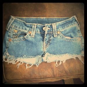 True Religion cut off shorts