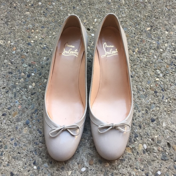 Christian louboutin peanut wedge