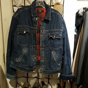Ralph Lauren Double RL Plaid Lined Jean Jacket