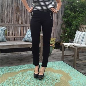 Black knit skinny pants
