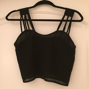 Stylish black crop top