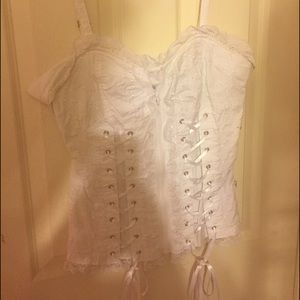 White corset top