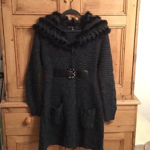 CLEARANCE Charcoal Grey Long Sweater So Classy