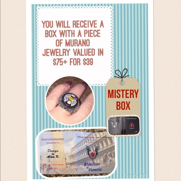 Mistery Package Box, Designe Alan K Murano jewelry