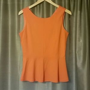 Orange peplum blouse