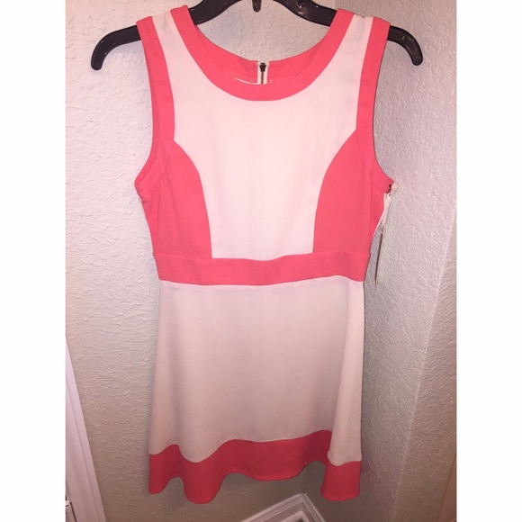 Altrd State orange and cream dress