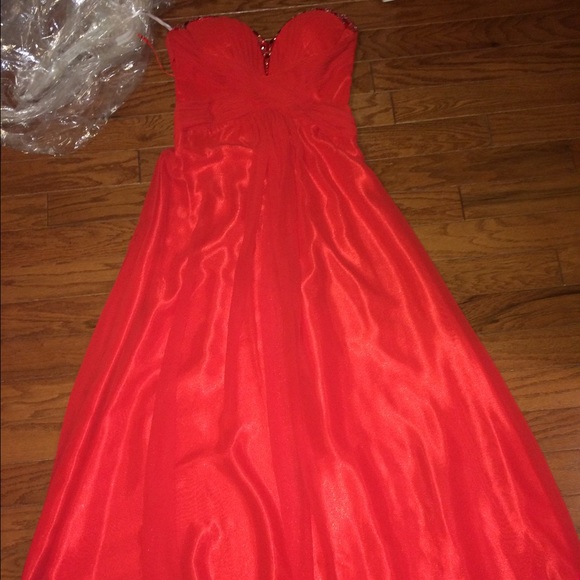 Red gown