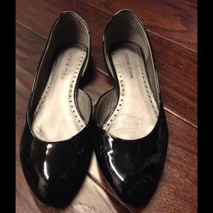 Cute black patent flats