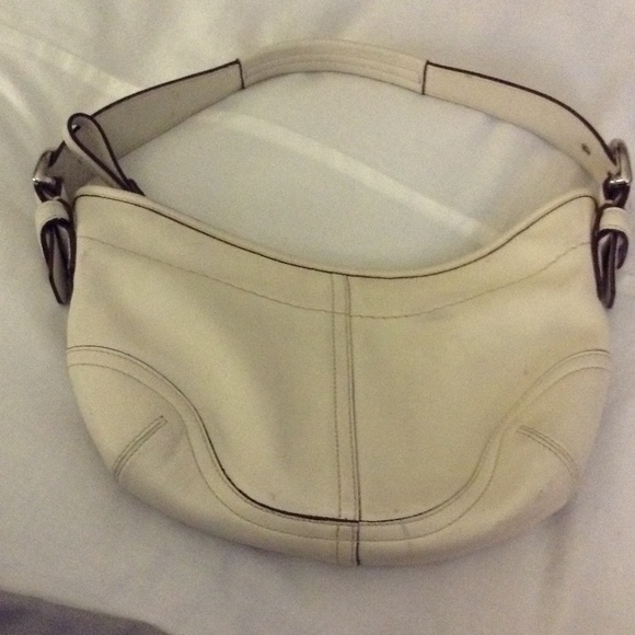 Cream Coach Satchel purse