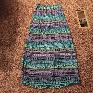 Tribal print maxi skirt