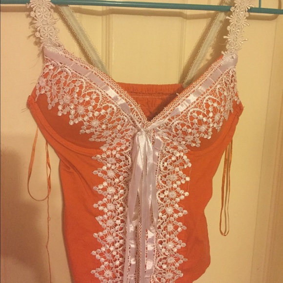 Orange corset top