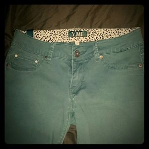 Dark teal skinnys!