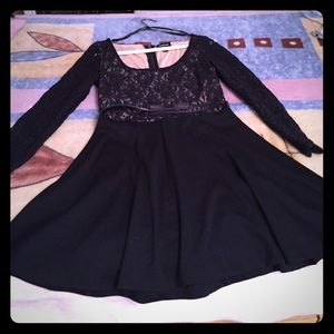 Bebe Black Lace A Line Dress