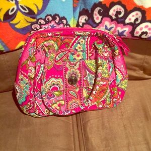 NWT Vera Bradley Pink Swirls Turnllck Satchel