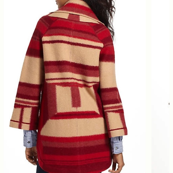 ✨ Anthropologie Sparrow Red Sweater Coat Jacket ✨ - Picture 3 of 4