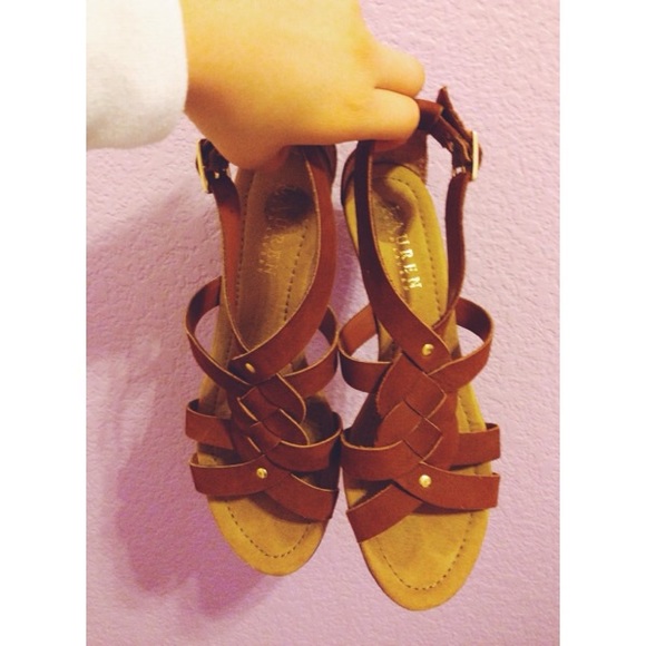 Ralph Lauren Brown Wedges