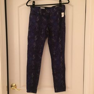 Blue/purple snake skin legging Jean