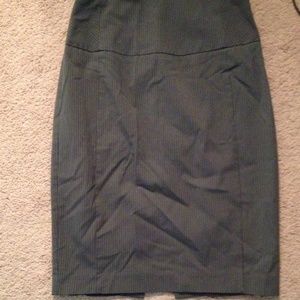 Gray pinstripe skirt