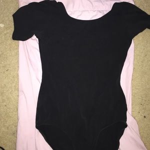 Black cotton leotard