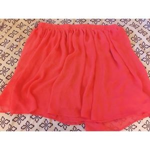 Coral Chiffon Skirt