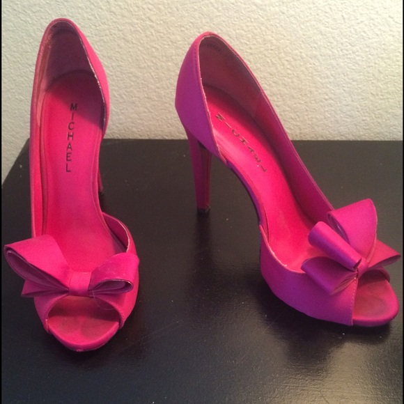 Michael Kors pink bow heels