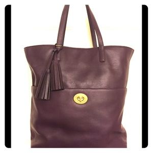 Brand new dark purple Coach Tote