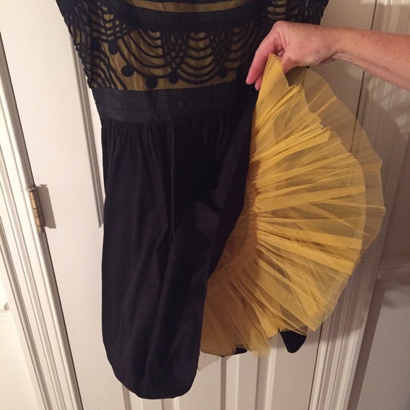 Black & Gold Anthropologie Dress - Picture 3 of 4