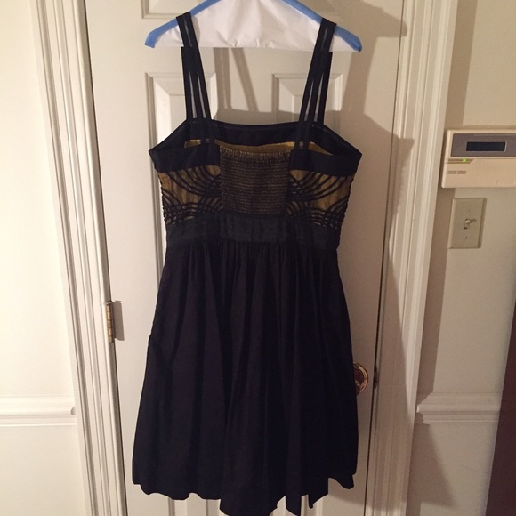 Black & Gold Anthropologie Dress - Picture 4 of 4