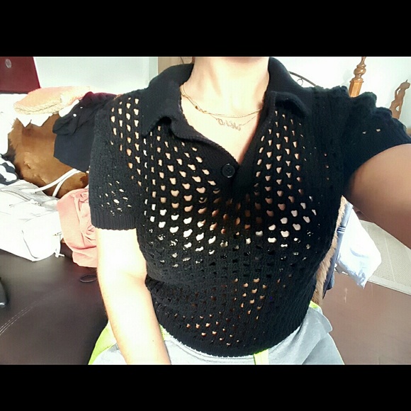 American Apparel crochet top