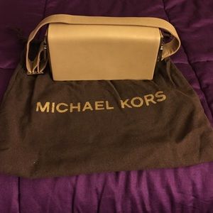 Authentic Michael Kors beige evening bag