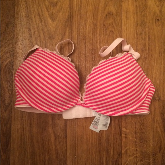 Pink striped push-up bra from Forever 21