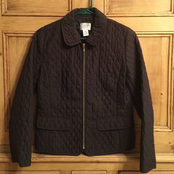 Ann Taylor Loft Black Quilted Jacket 6P