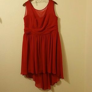 Alfred Angelo. Red. Bride's maid. Dress.