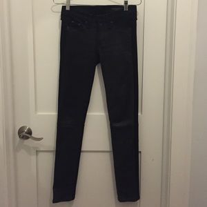 Rag and Bone front panel leather skinny jeans