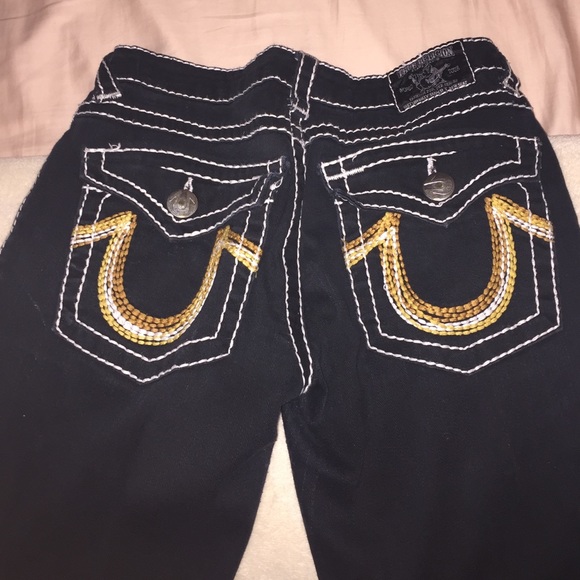 True Religion Straight leg black jeans