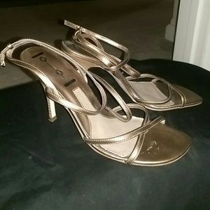 Studio HD 2 bronze strappy heels