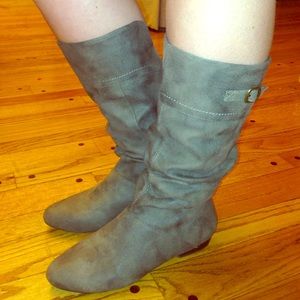 Tall Gray Boots