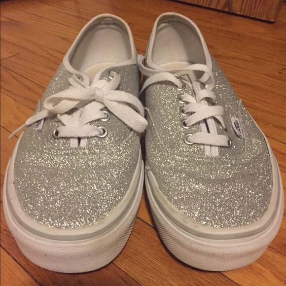 Vans Shoes - Silver Glitter Vans