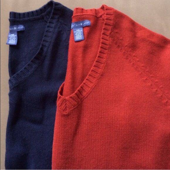 Like New Sweater Bundle-Navy & Orange. Sz M