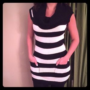 Striped sweater tunic